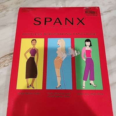 Spanx By Sara Blakely Footless Bodyshaping Pantyhose Control Top Size B Black